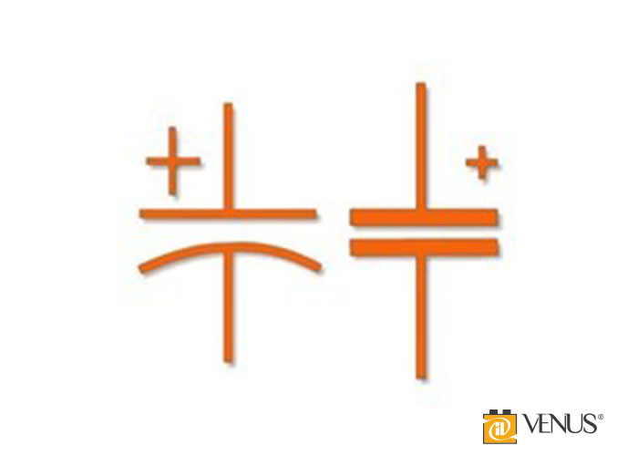 نماد خازن الکترولیتی