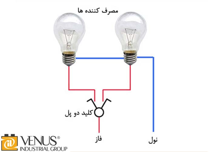 نقشه مدار کلید دو پل