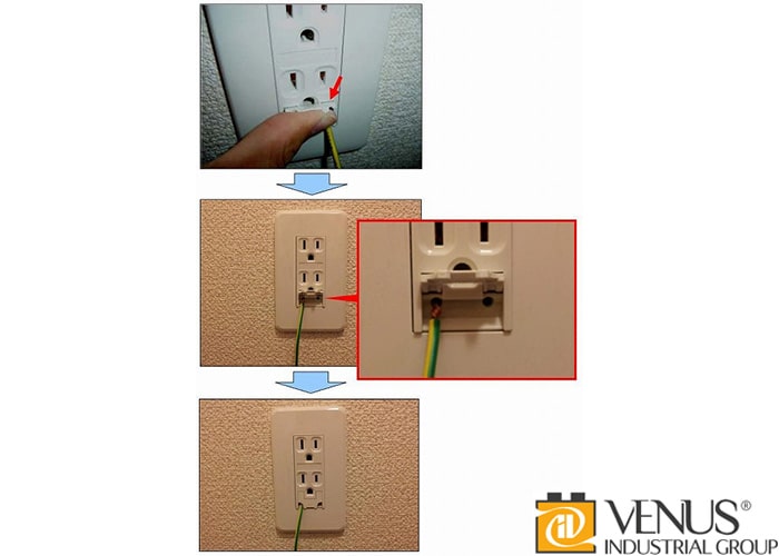 سیم ارت را به کجای دو شاخه وصل کنیم